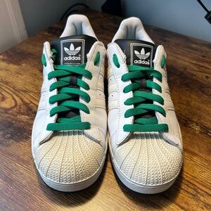 Vintage Adidas SUPERSTAR 1 Size 7.5 White Black Green